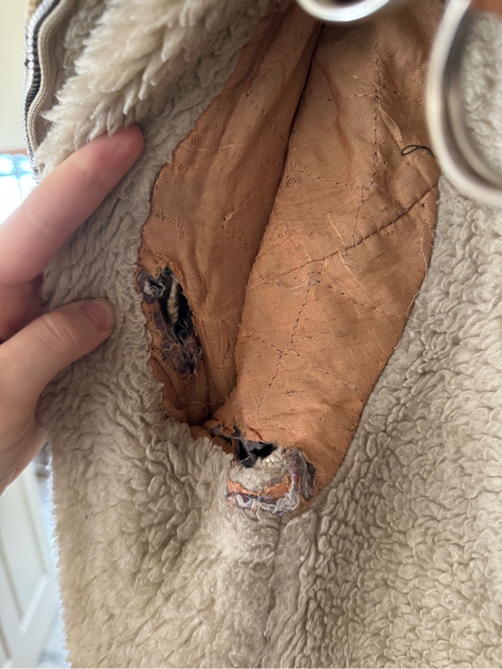 Plaid Wool & Sherpa Jacket